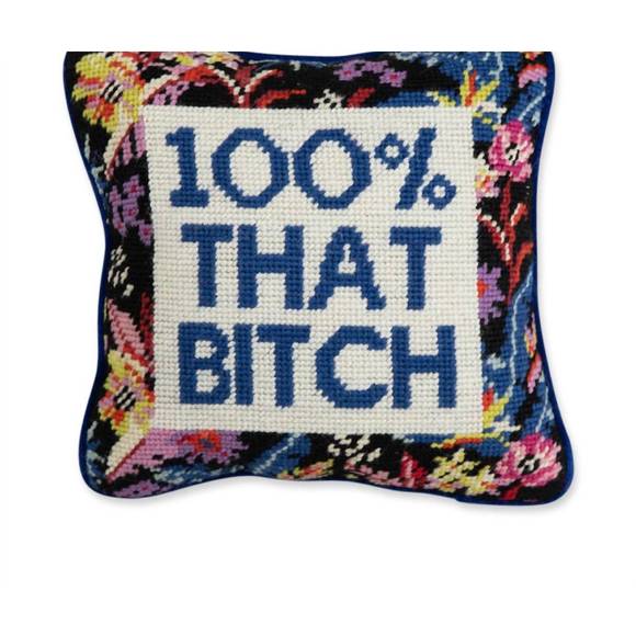 FURBISH STUDIO Other - NEW FURBISH STUDIO that bitch needlepoint pillow in royal blue
